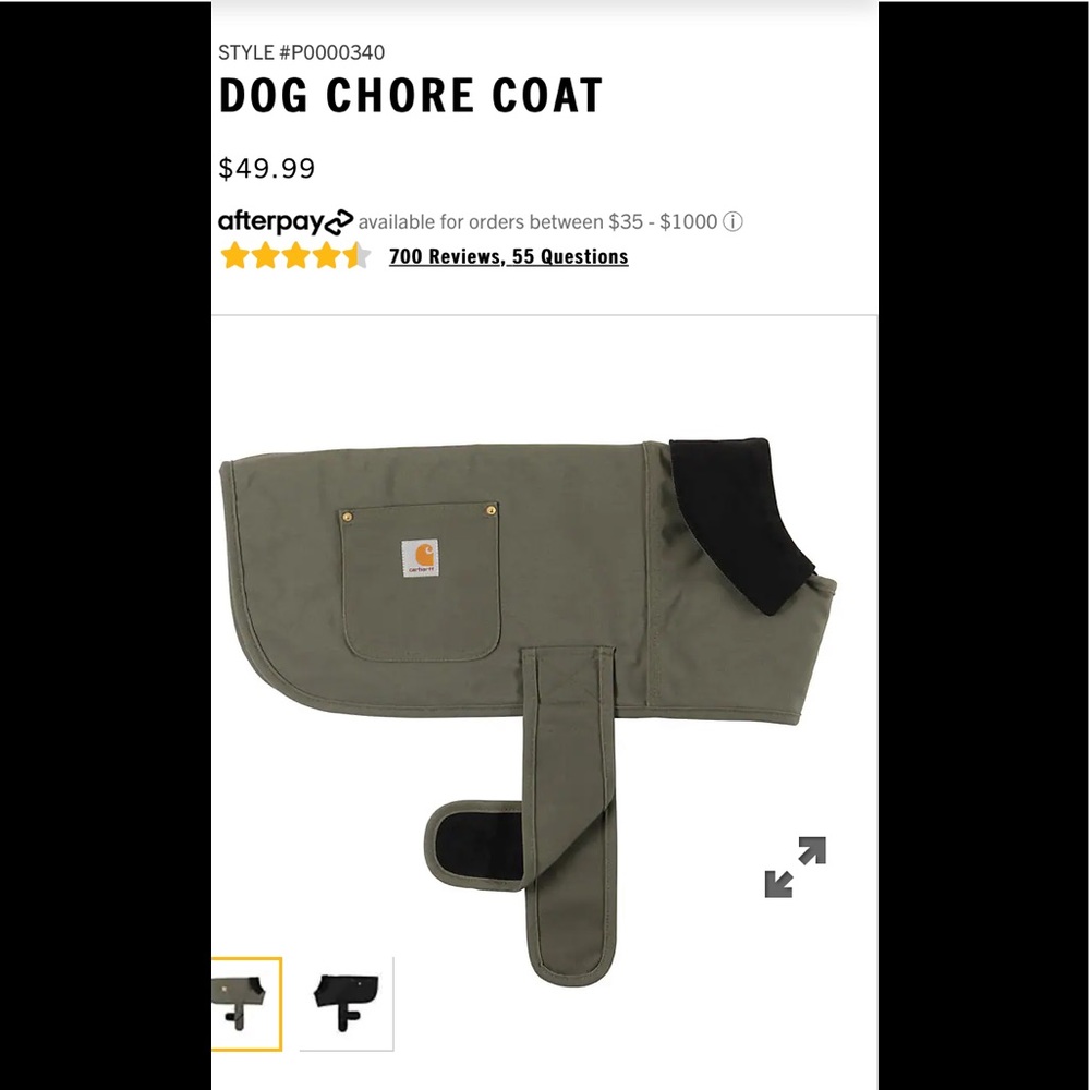 Carhartt Dog Chore Coat Size S
